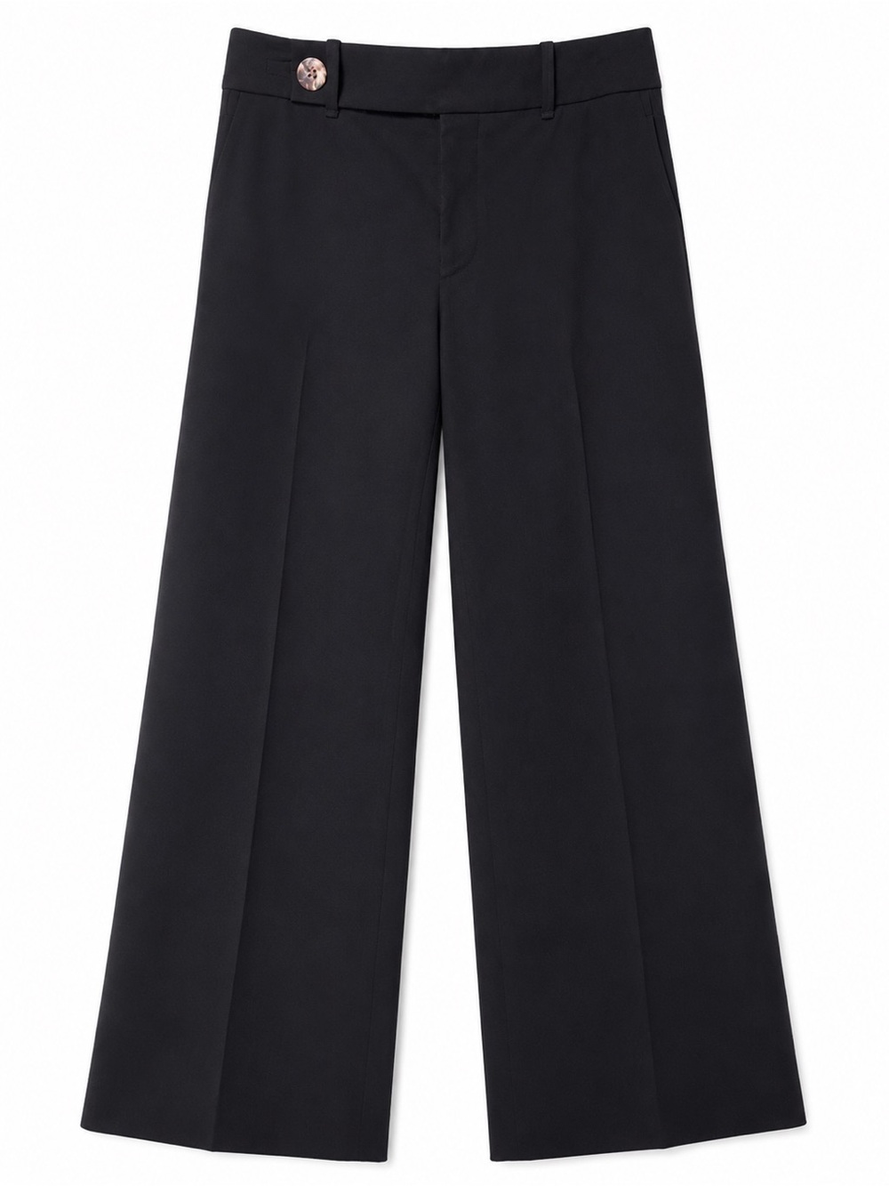 Chloé Iconic Navy Virgin Wool Wide Leg Dress Pants EU 38